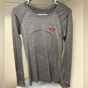 lululemon gray virginia tech (vt) swiftly tech long sleeve *size 6